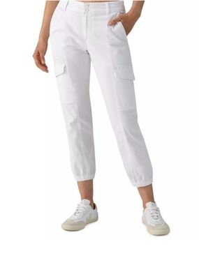 Sanctuary Cream High-Rise Cargo Joggers